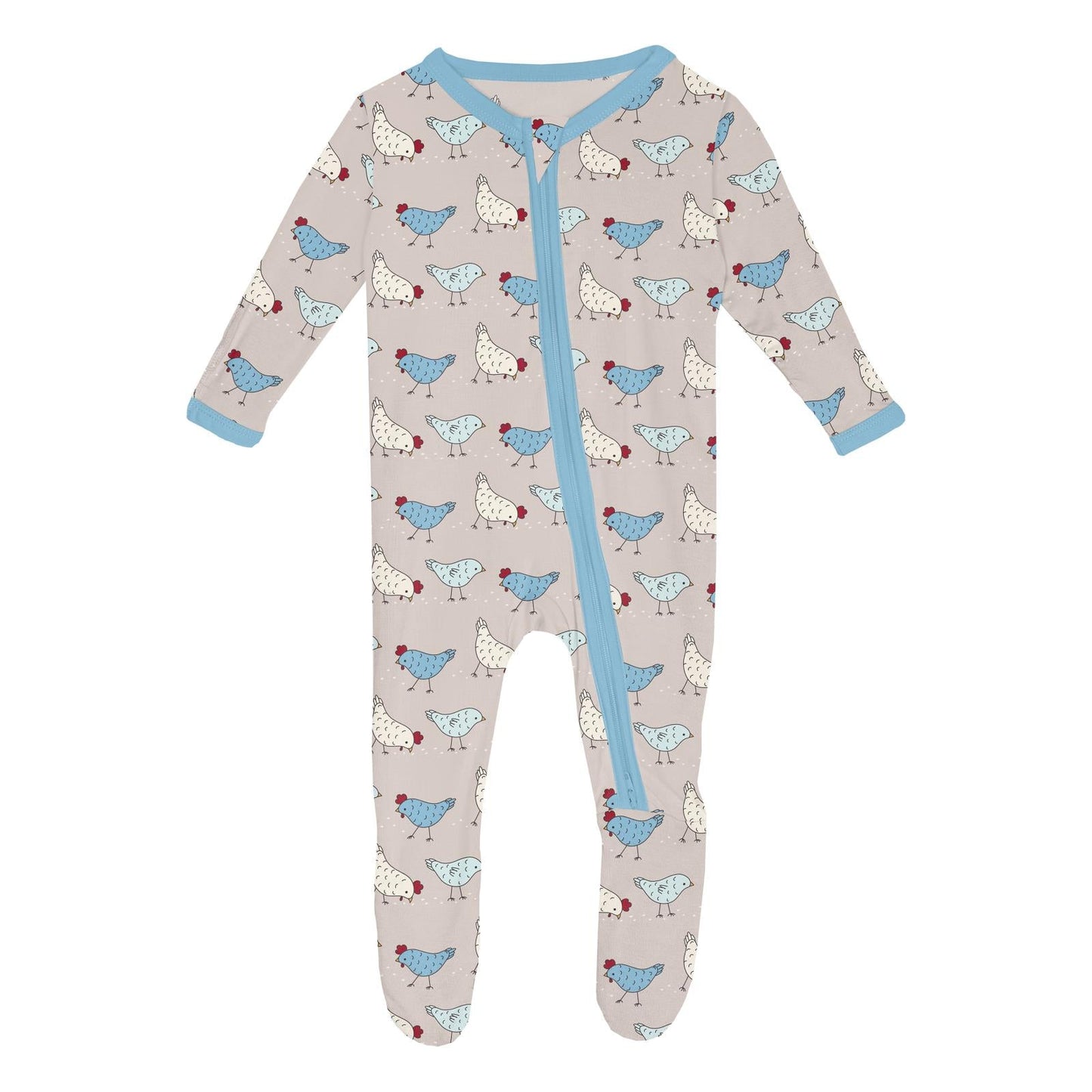 Latte Chickens 2-Way Zipper Footie