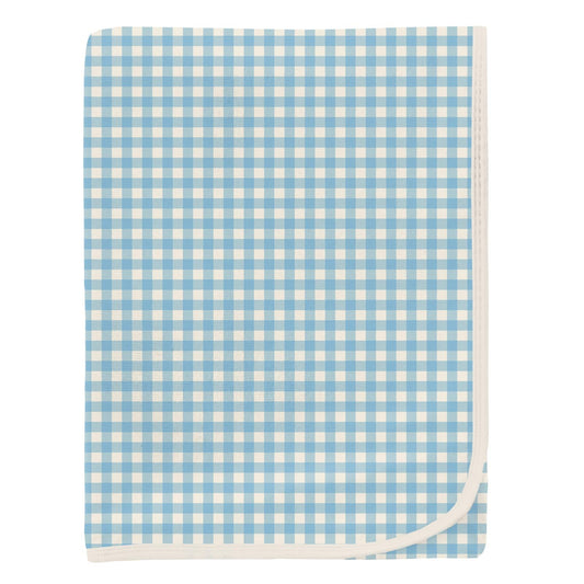 Swaddle Blanket-Seaside Blue Gingham