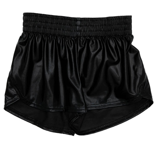 Steph Shorts-Metallic Black