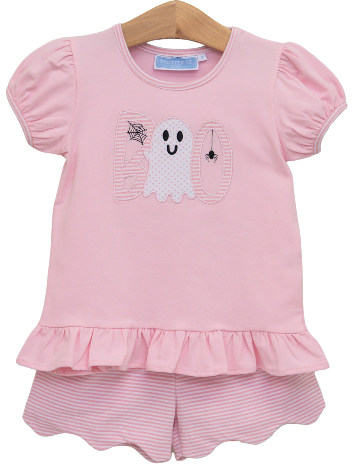 Boo Scalloped Short Set