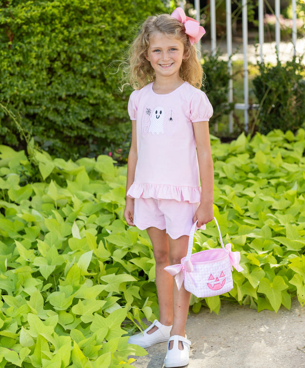 Boo Scalloped Short Set