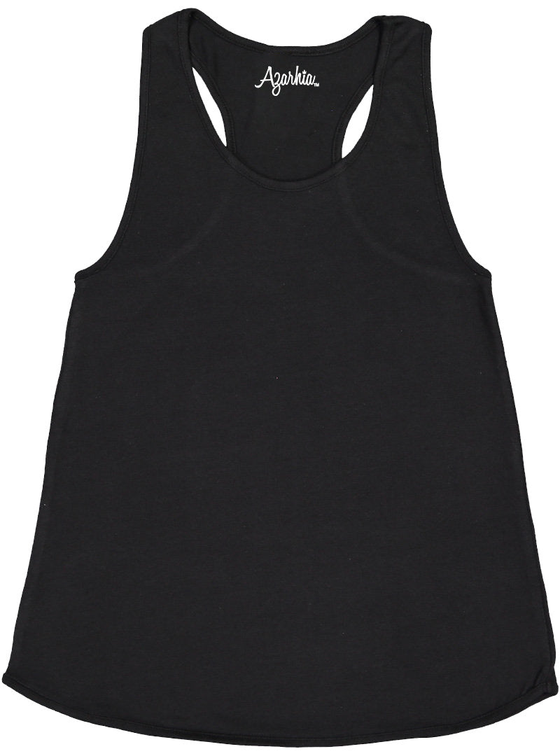 Racer Back Tank-Black