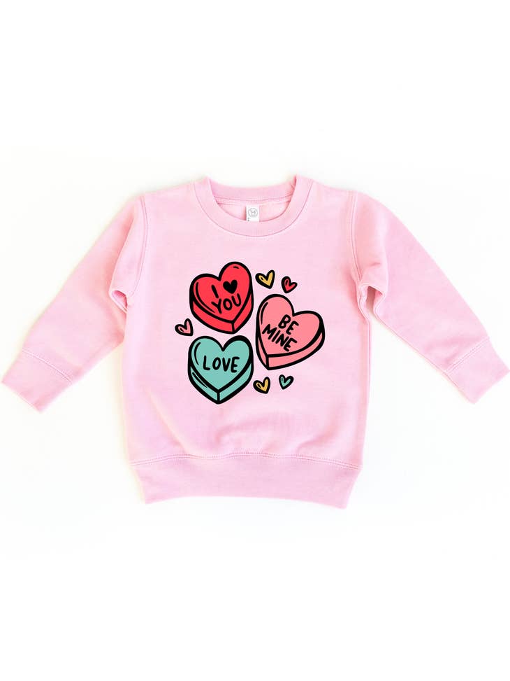 Candy Hearts Pink Sweatshirt