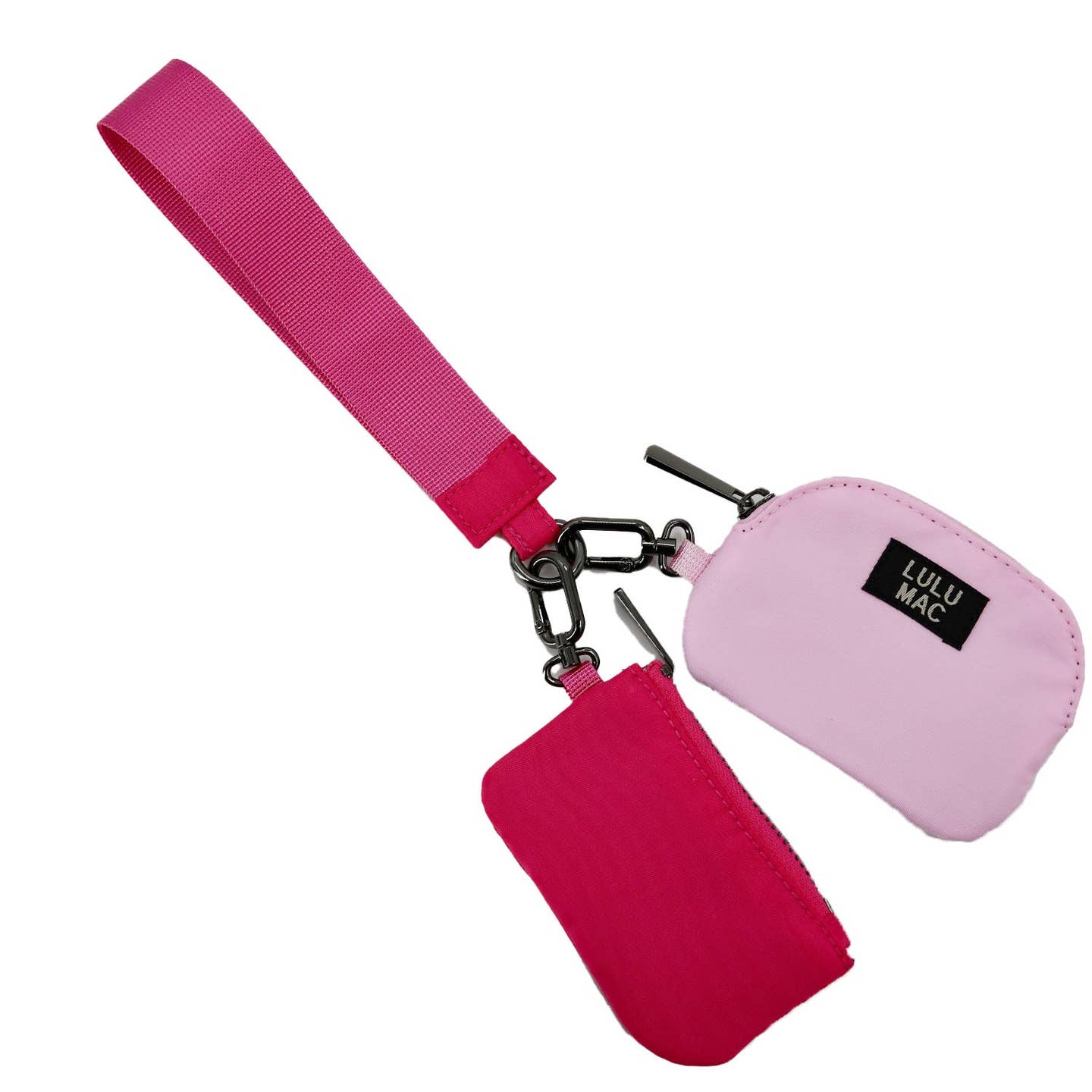 Hot Pink/Light Pink Wristlet