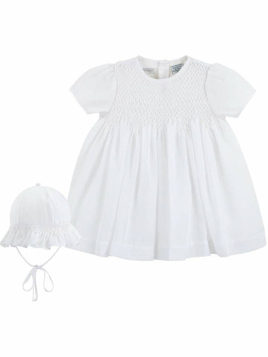 Smocked Dress w/Bonnet