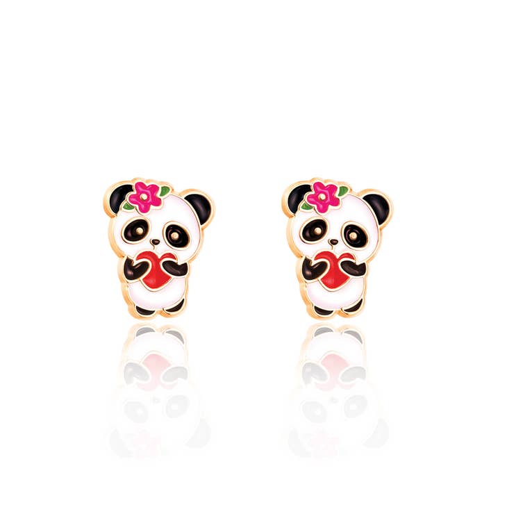 Panda Love Stud Earrings