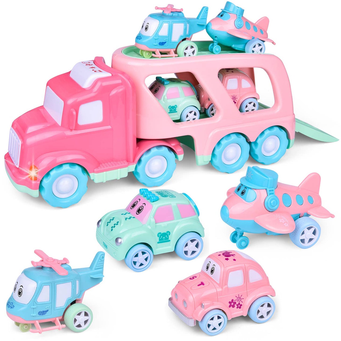 Cartoon Vehicles Car Carrier w/Lights & Sounds