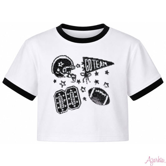 Sequin Football Elements Boxy