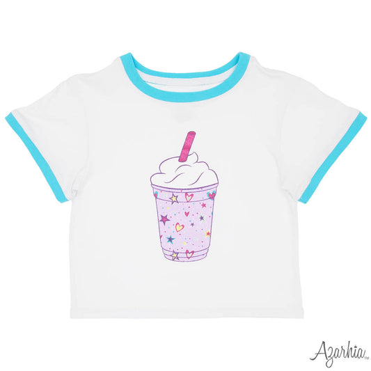 Glitter Frappe on Ringer Boxy T