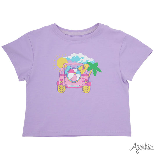 Beach Girl Ringer Boxy Tee