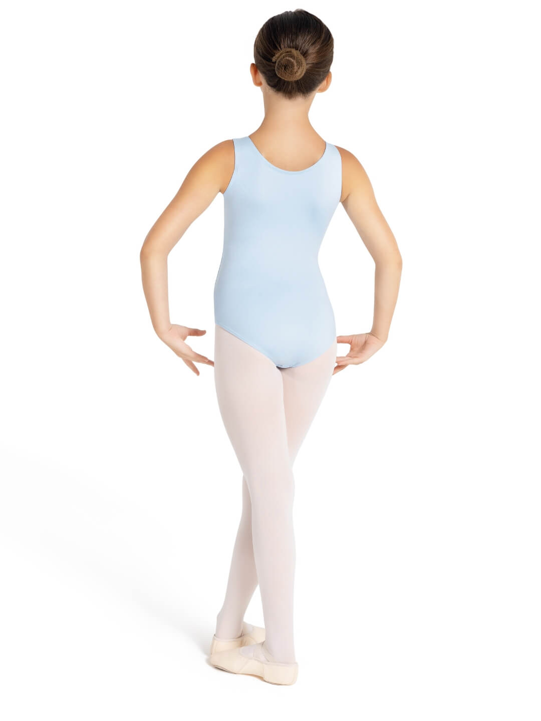 Child Pinch Front Leotard -Light Blue