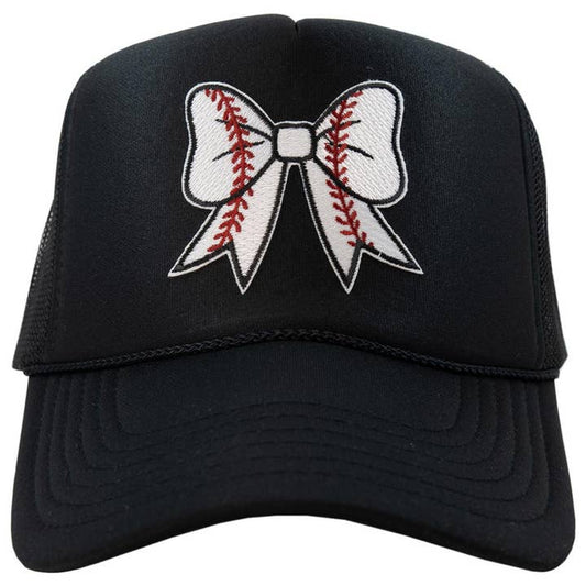 Baseball Bow Hat-Black