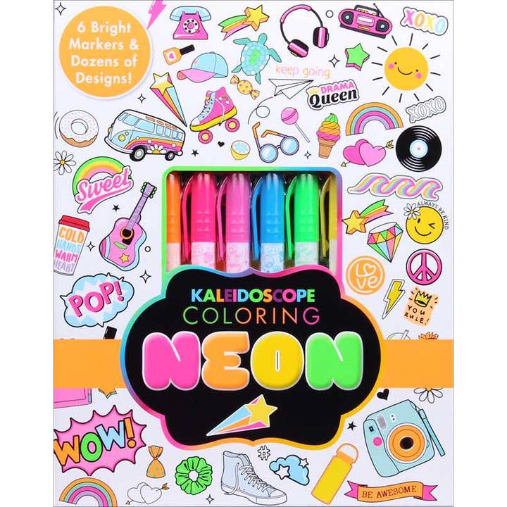 Kaleidoscope Coloring: Neon