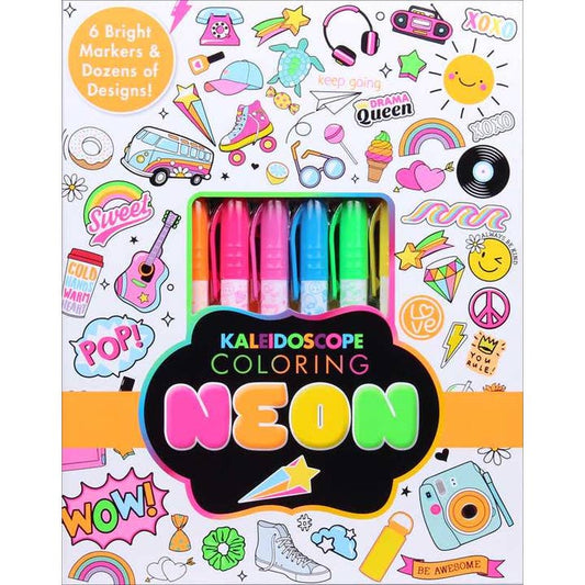 Kaleidoscope Coloring: Neon
