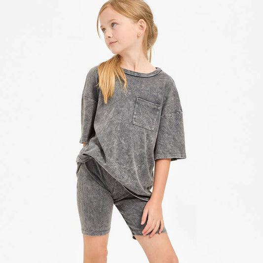 Charcoal Top & Biker Short