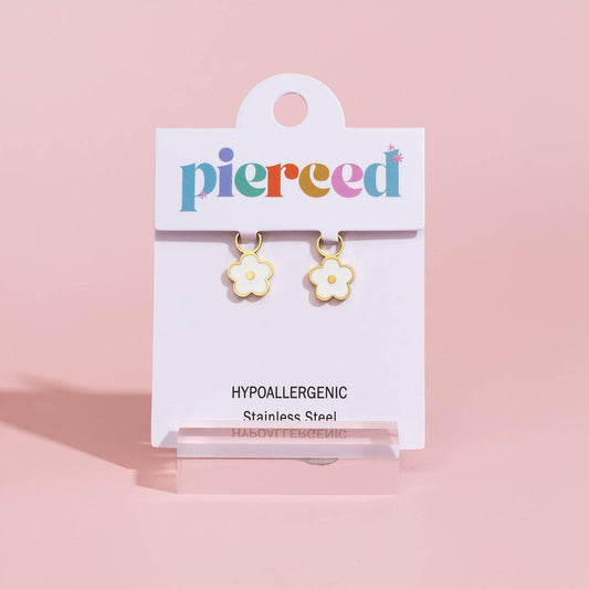 White Flower Charms