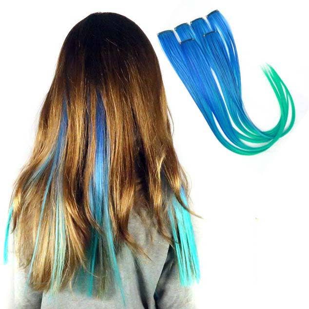 Neptune Teal Blue & Aqua Clip-In Extensions