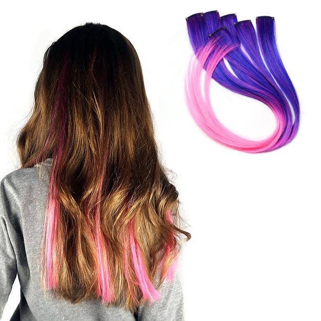 Tutti Frutti Purple & Pink Ombre Clip-In Extensions