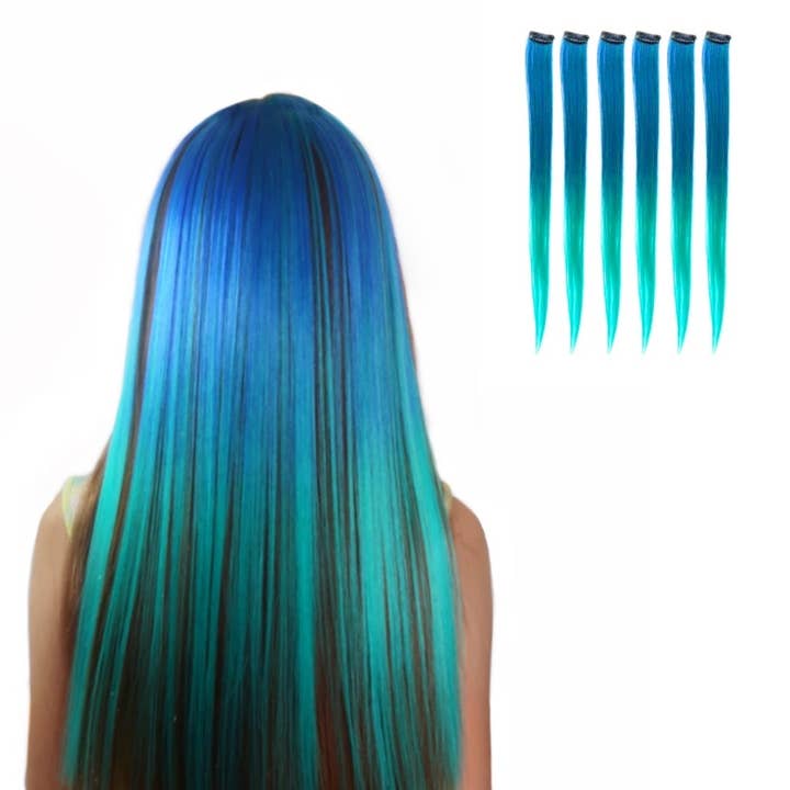 Neptune Teal Blue & Aqua Clip-In Extensions