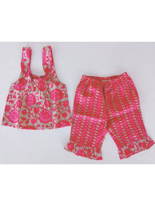 Hot Pink Floral 2-PC