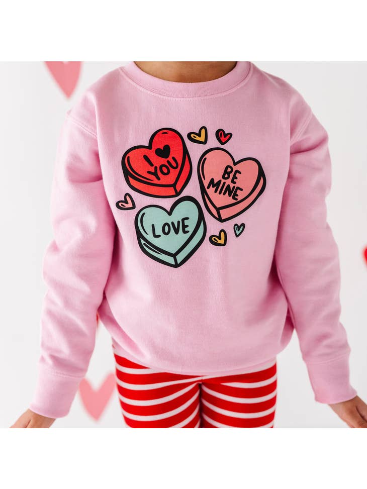 Candy Hearts Pink Sweatshirt