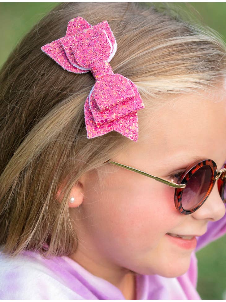 Glittery Bow Clippies