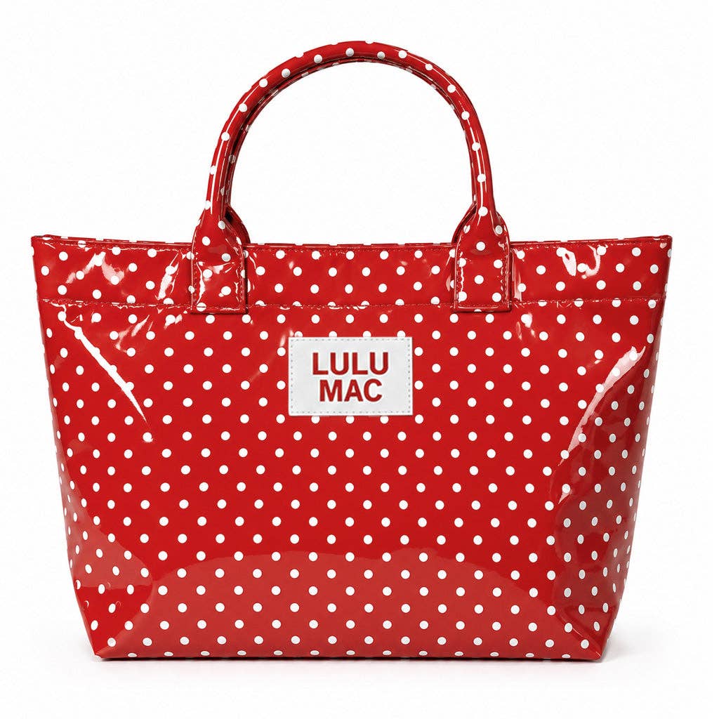 Tote Bag-Red Polka Dot