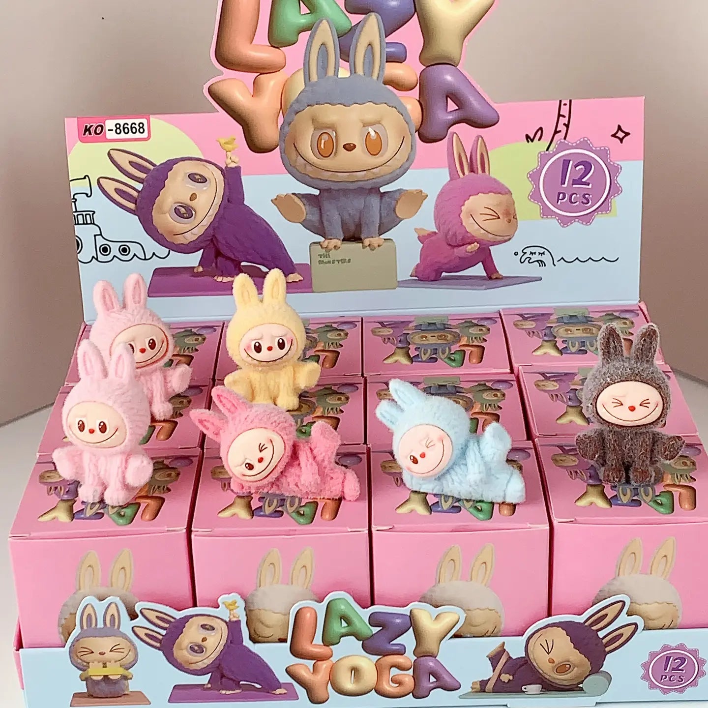 Labubu Mini Figurines-Lazy Yoga