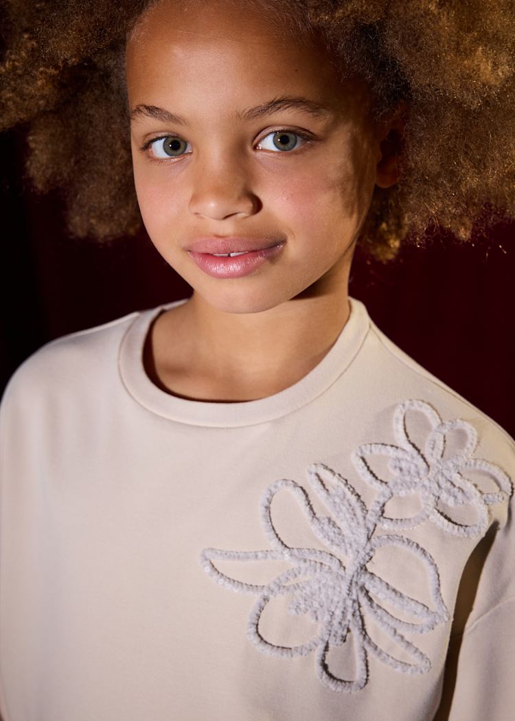 Flower Pullover-Beige