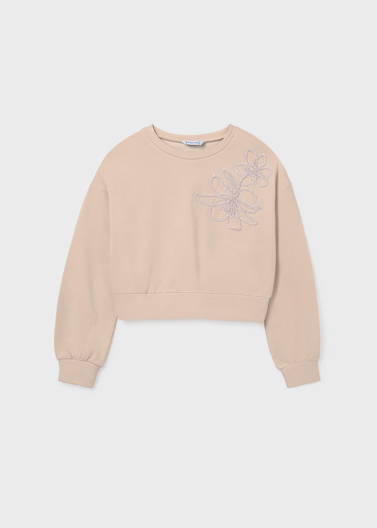 Flower Pullover-Beige