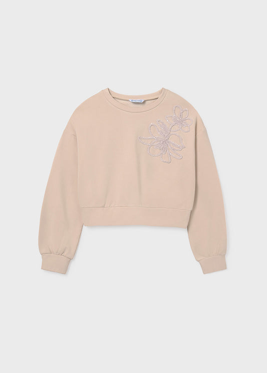 Flower Pullover-Beige