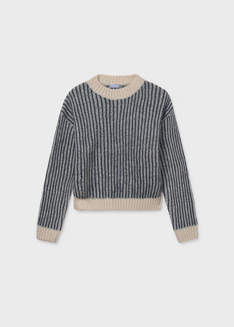 Stripe Sweater-Blue