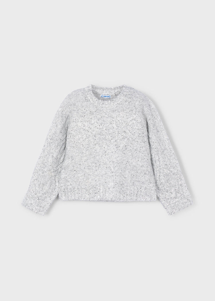 Sequins Sweater-Silver