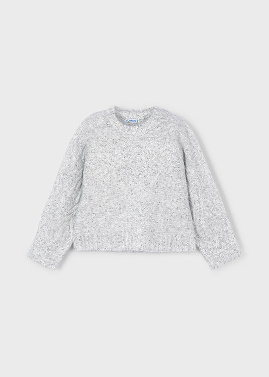 Sequins Sweater-Silver