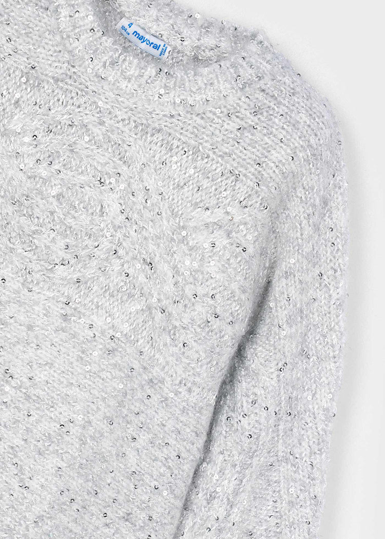 Sequins Sweater-Silver