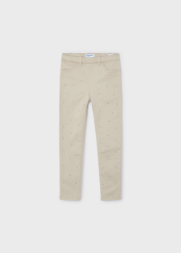 Stud Pants-Beige