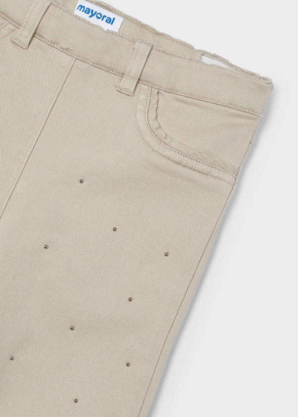 Stud Pants-Beige