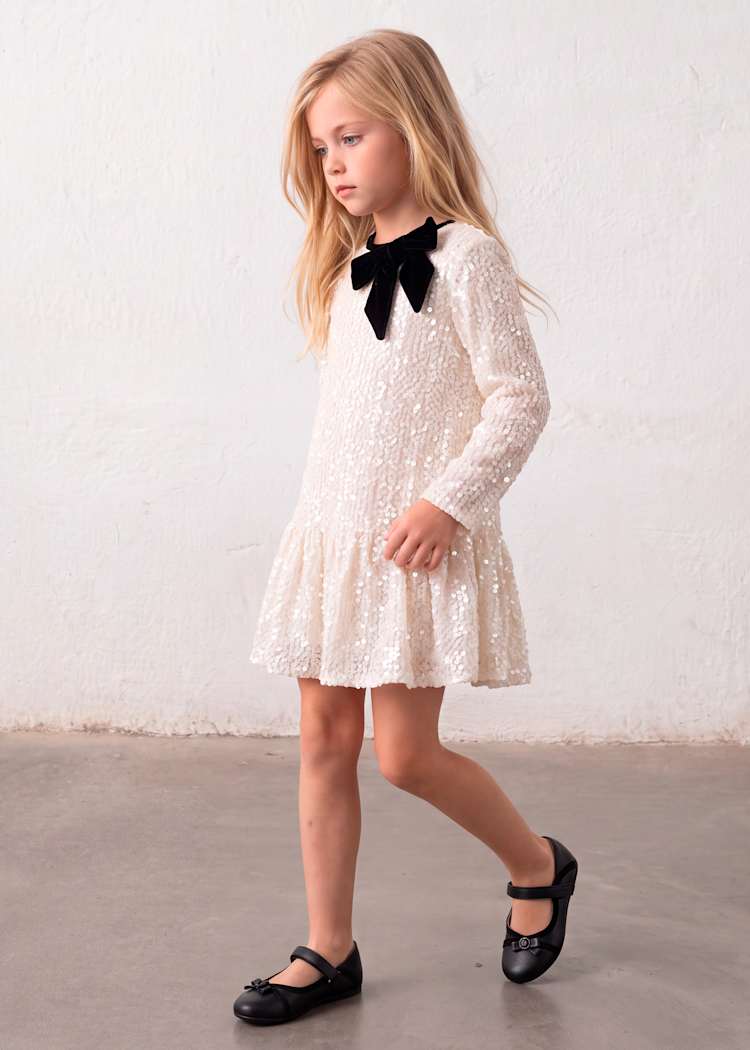 Ivory Sequin Dress