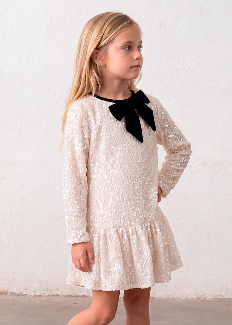 Ivory Sequin Dress