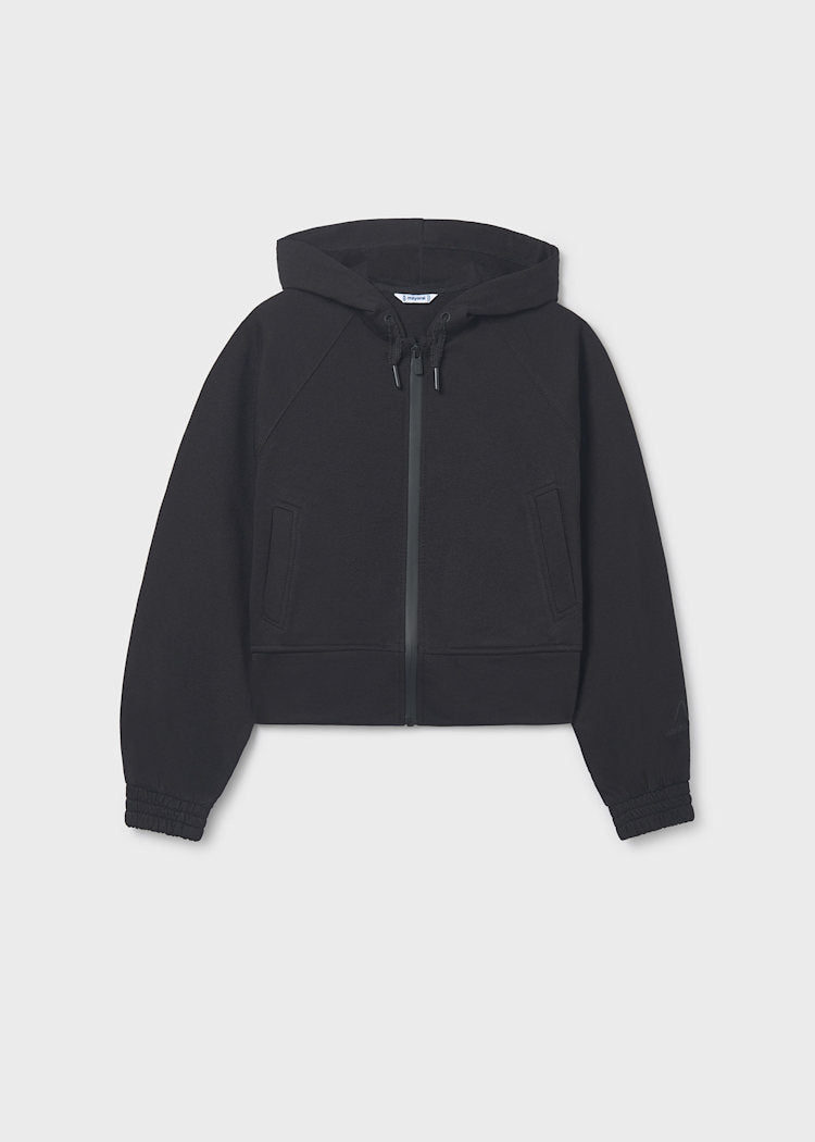 Fleece Zip Up-Black