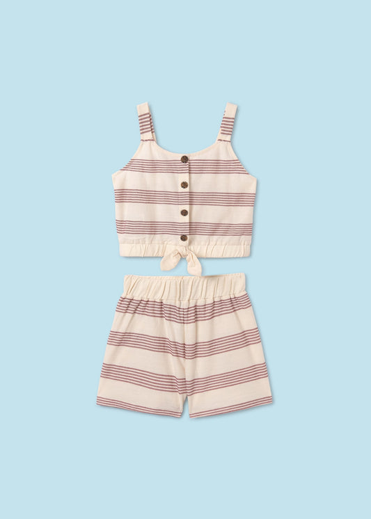 Striped Knit Short Set