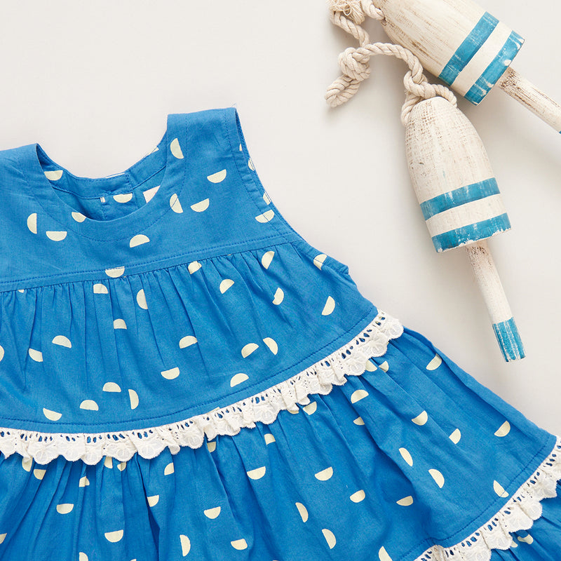 Daphne Dress-Blue Half Moon