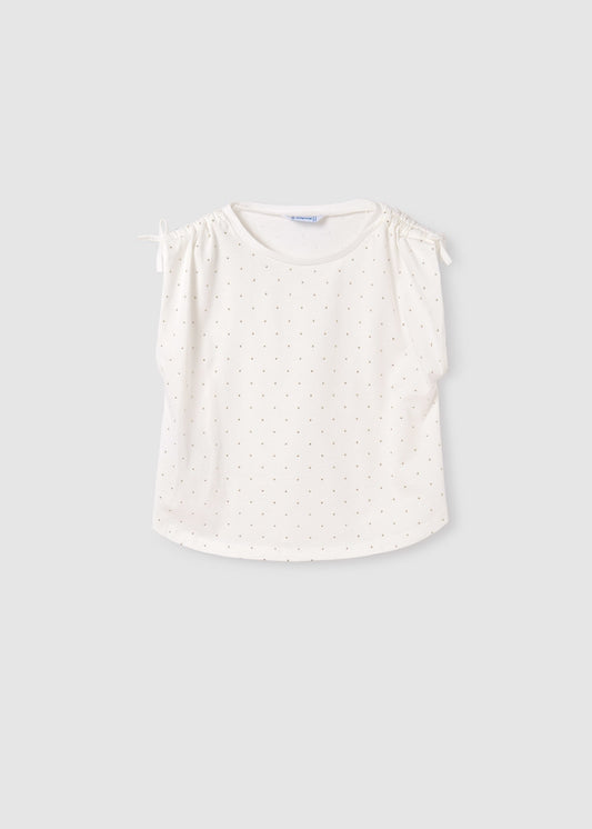 Polka Dot Tank-Natural