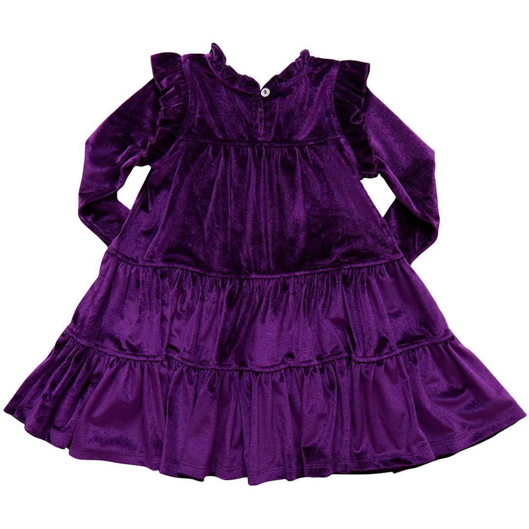 Velour Kalani Dress - Plum