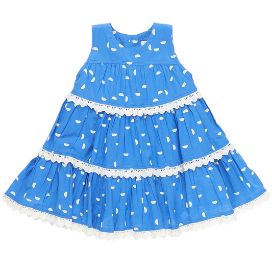 Daphne Dress-Blue Half Moon