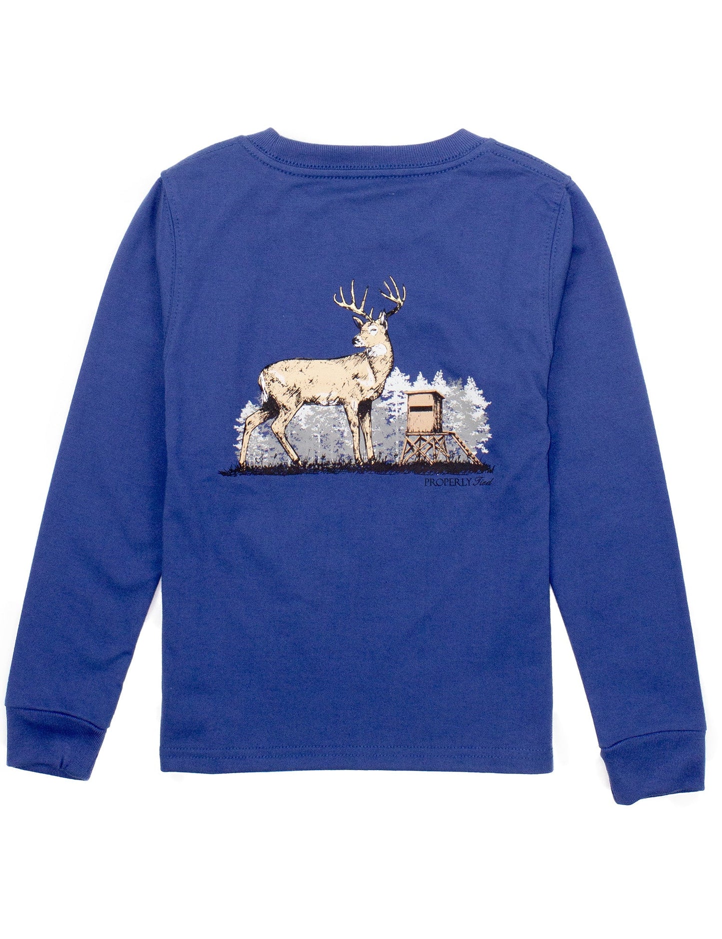 Deer Season L/S Tee-River Blue