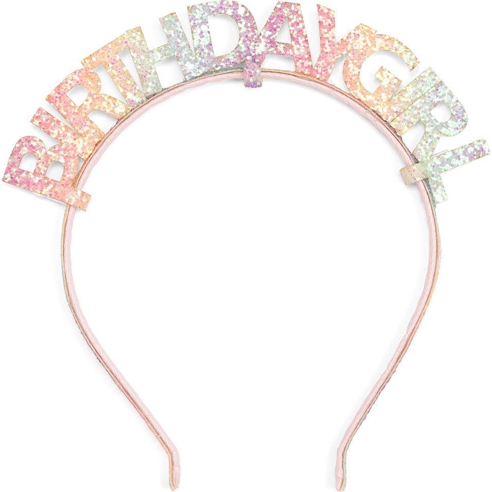 B-Day Girl Headband-Pastel Rainbow