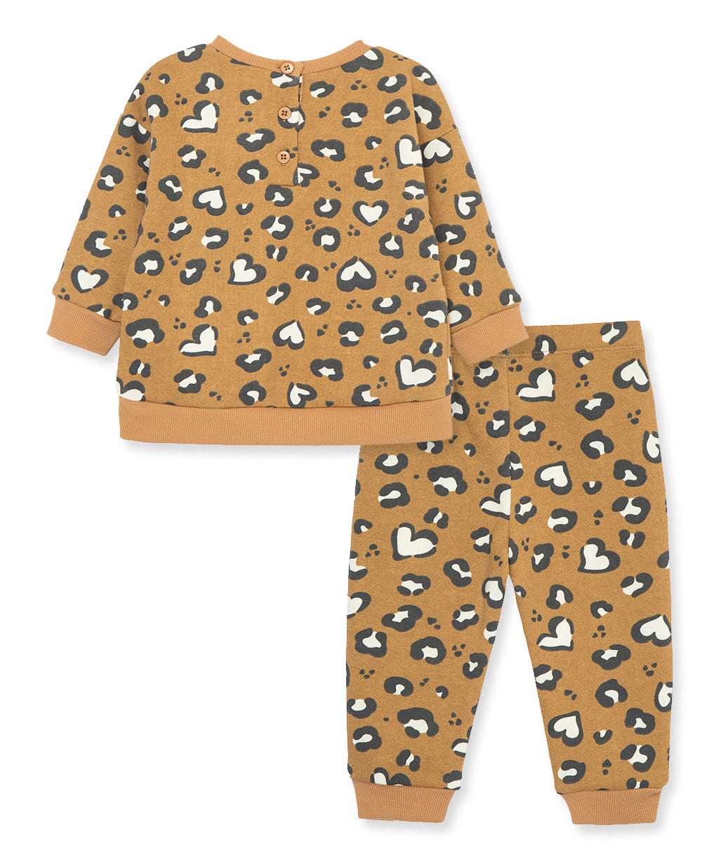 Leopard 2pc Sweatshirt Set