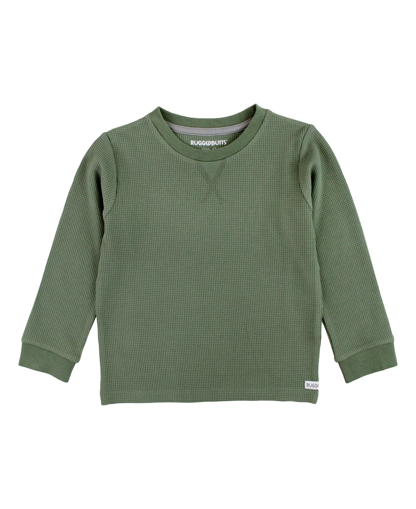 Waffle Knit L/S Shirt-Sea Spray