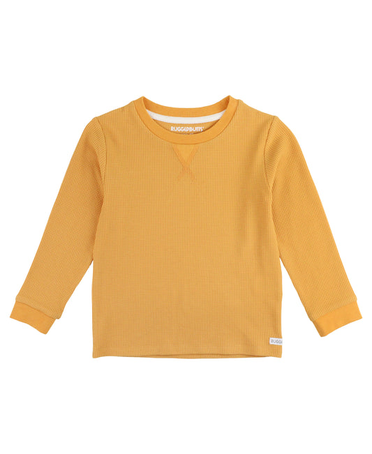 Waffle Knit L/S Shirt-Honey